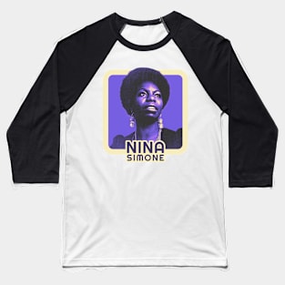 Vintage Retro Nina Simone Baseball T-Shirt